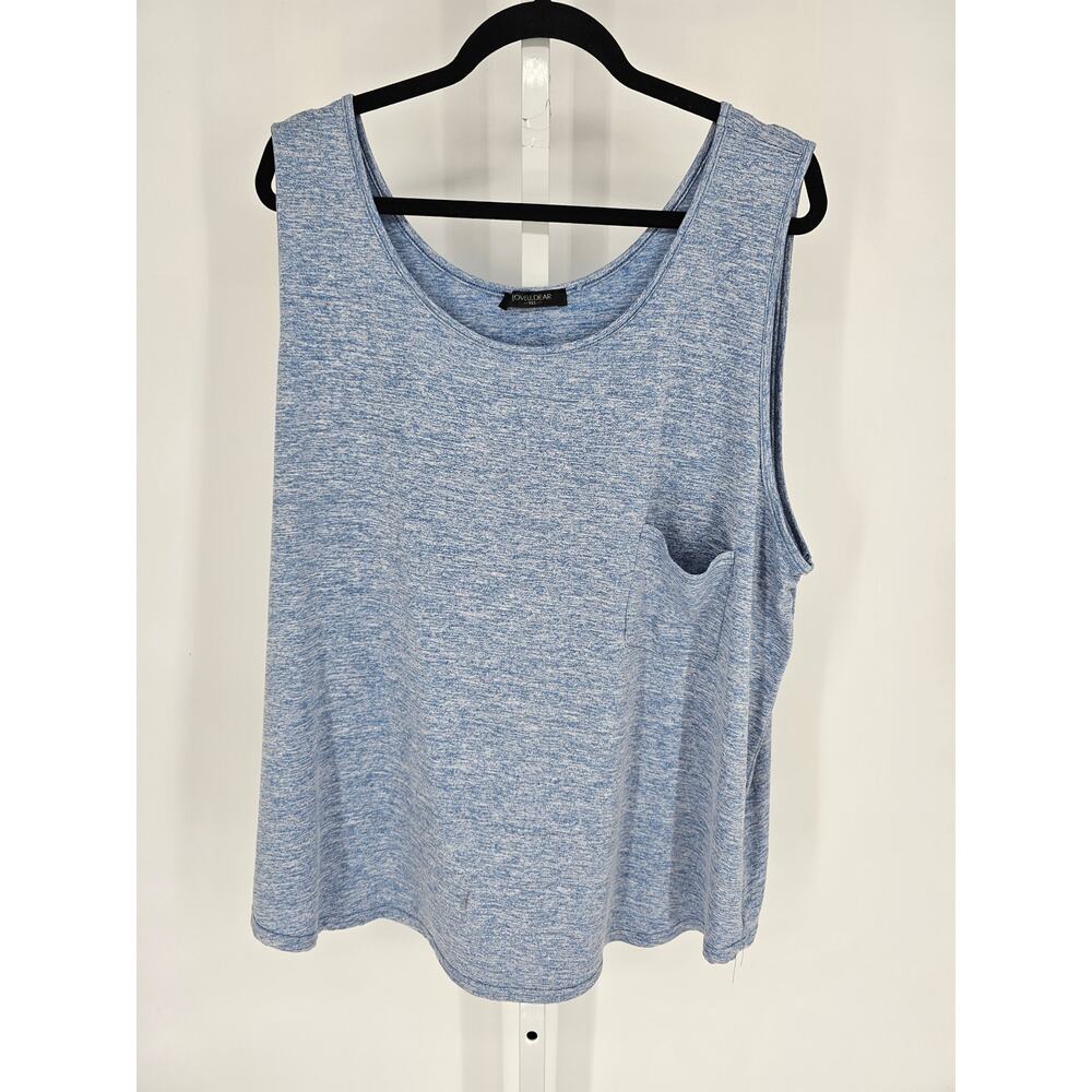 Love Eu Dear Womens Sz 3XL Loose Fit Athletic Tank Top Light Blue